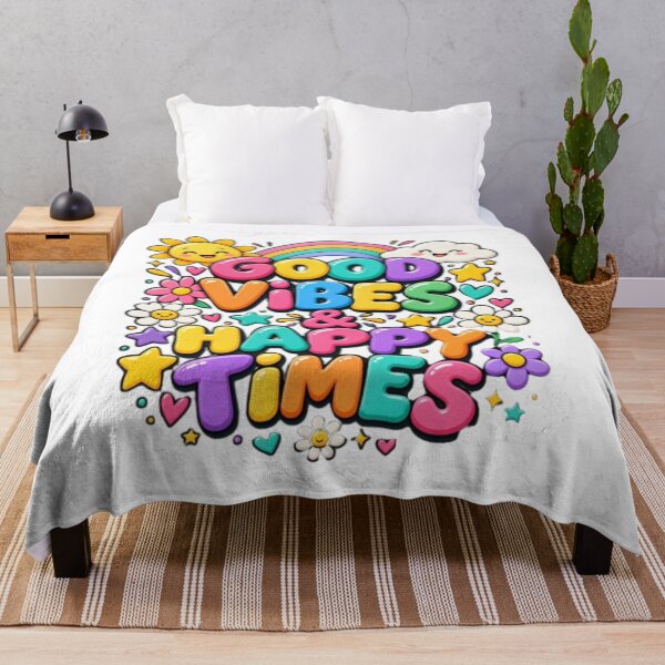 Item preview, Good Vibes & Happy Times – Cute Rainbow Positive Vibes designed and sold by VelnoraDigital.