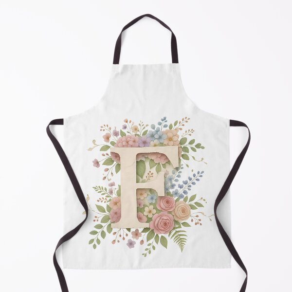 Item preview, Floral Letter F Monogram Watercolor designed and sold by ITCHAWAWAA.