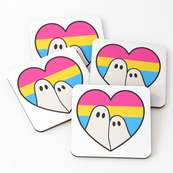 Item preview, Pansexual Ghost Couple – Halloween LGBTQ heart designed and sold by Cannaxes Studio.