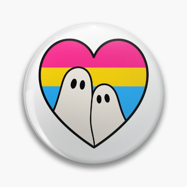Item preview, Pansexual Ghost Couple – Halloween LGBTQ heart designed and sold by Cannaxes Studio.