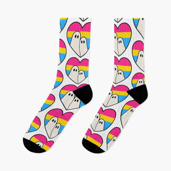 Item preview, Pansexual Ghost Couple – Halloween LGBTQ heart designed and sold by Cannaxes Studio.