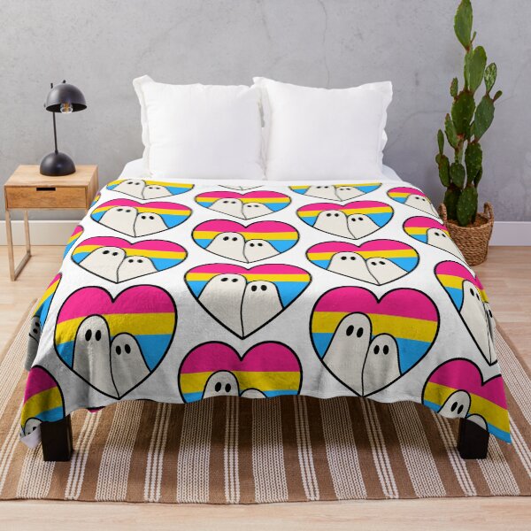 Item preview, Pansexual Ghost Couple – Halloween LGBTQ heart designed and sold by Cannaxes Studio.