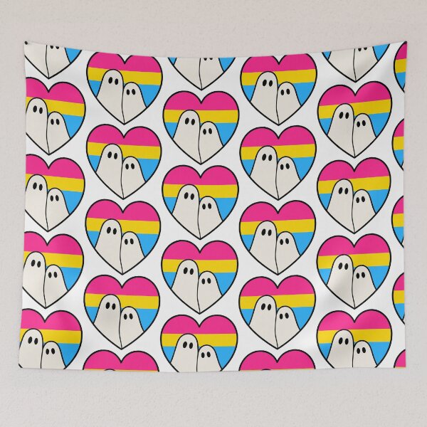 Item preview, Pansexual Ghost Couple – Halloween LGBTQ heart designed and sold by Cannaxes Studio.