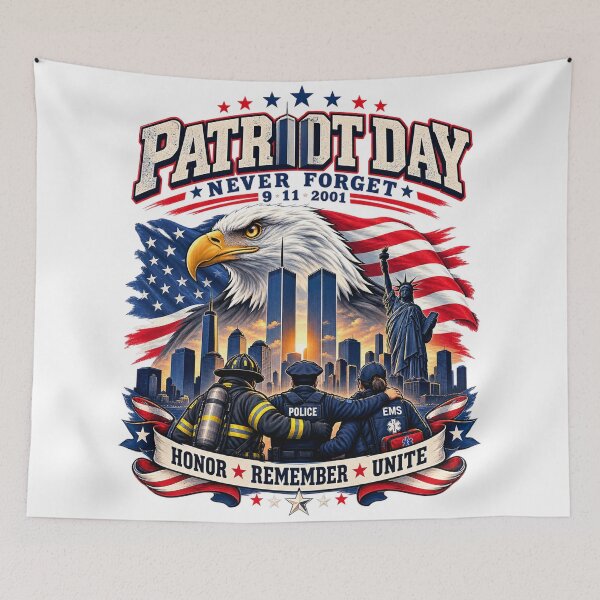 Item preview, Patriot Day Never Forget 9/11 2001 First Responders American Eagle Memorial Shirt designed and sold by Cellara91.