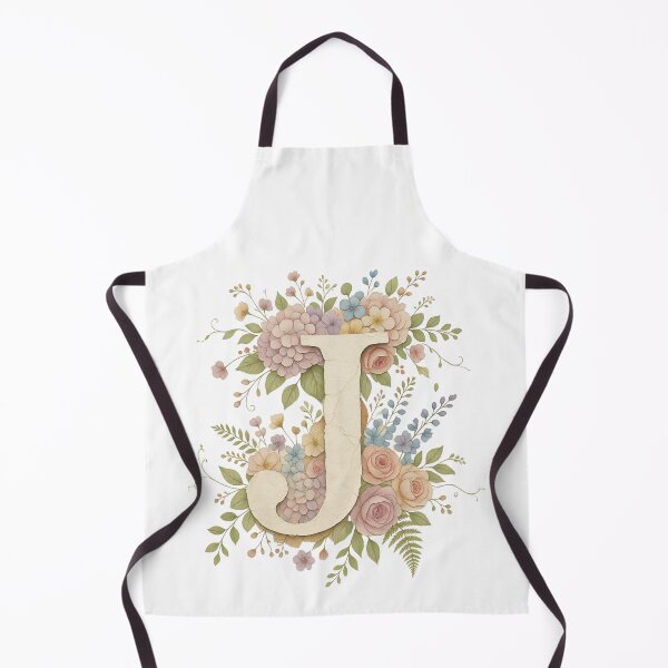 Item preview, Cream Letter J Floral Monogram designed and sold by ITCHAWAWAA.