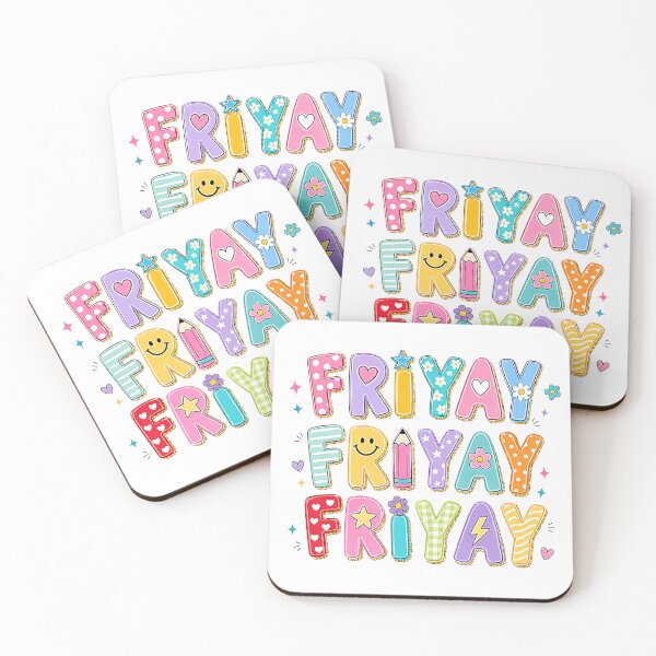 Item preview, Happy Fri-Yay Colorful Teacher Friday Retro Design designed and sold by PalleteCreation.