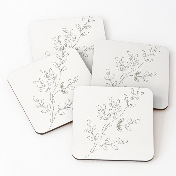 Item preview, Minimalist Olive Branch Continuous Line Drawing - Scandinavian Art designed and sold by Zaramodo.