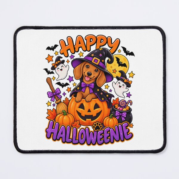 Item preview, Happy Halloweenie Dachshund – Cute Witch Dog Halloween designed and sold by afr-saad.