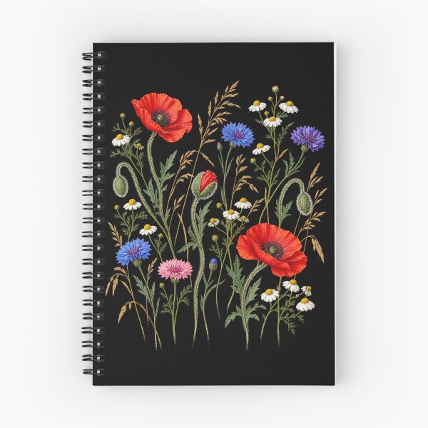 Item preview, Plato antiguo con muestras de flores silvestres: amapolas, acianos y manzanilla. designed and sold by Anyshca.