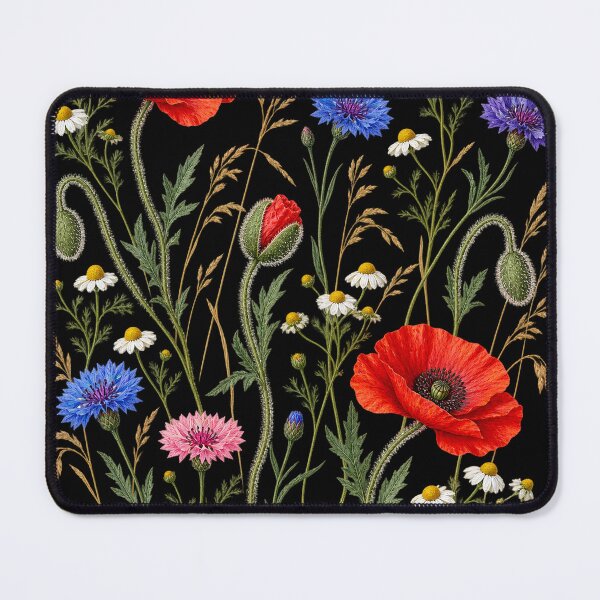 Item preview, Vintage Wildflower Specimen Plate with Poppies, Cornflowers and Chamomile designed and sold by Anyshca.