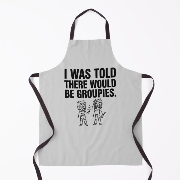 Item preview, I Was Told There Would Be Groupies - Humorous Rock Band Illustration designed and sold by ThreadRiotTees.