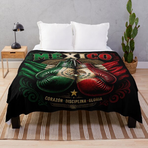 Aperçu de l'œuvre Patrimoine de la boxe mexicaine – Corazón, Disciplina, Gloria créée et vendue par ForzaDesigns.