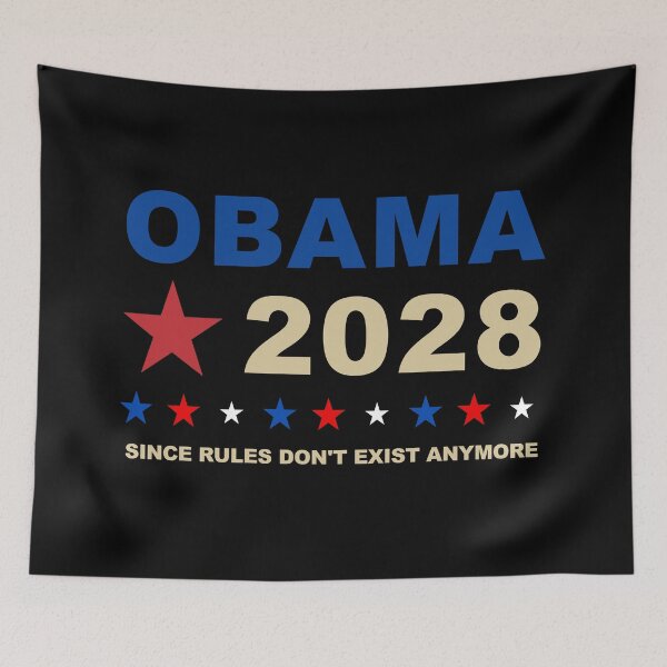 Item preview, Funny Political, Since Rules Don't Exist Anymore Obama 2028, Vintage Retro Style, Political Humor designed and sold by Cchotlan.
