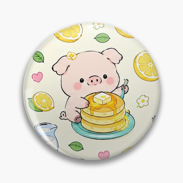 Item preview, Piggy Lemon Pancake Pattern designed and sold by Soft Berry Studio.