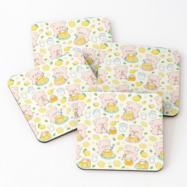Item preview, Piggy Lemon Pancake Pattern designed and sold by Soft Berry Studio.