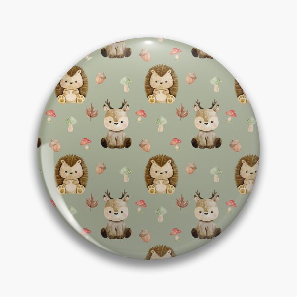 Item preview, Cute Woodland Friends Autumn Pattern – Deer, Hedgehog & Mushrooms designed and sold by CreativeLifeMe.