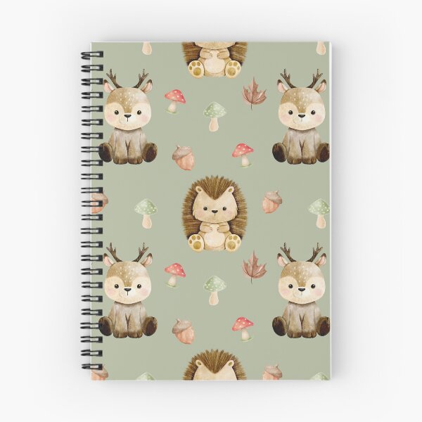 Item preview, Cute Woodland Friends Autumn Pattern – Deer, Hedgehog & Mushrooms designed and sold by CreativeLifeMe.