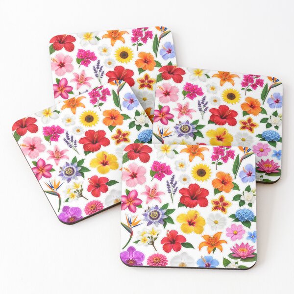 Item preview, Tropical Flower Stickers Set designed and sold by Madame-Verny.