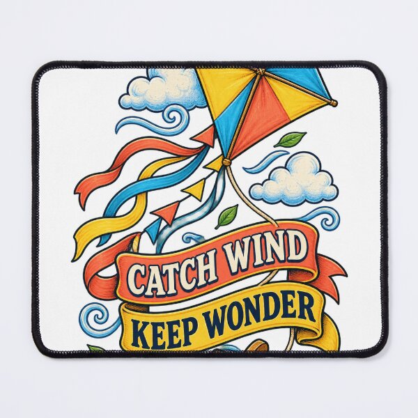 Item preview, Catch Wind Keep Wonder Colorful Kite Flyer designed and sold by CheerfulNest.