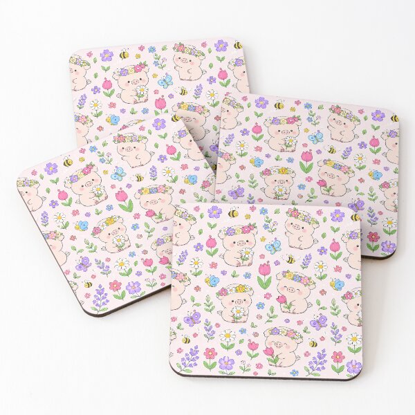 Item preview, Piggy Flower Crown Pattern designed and sold by Soft Berry Studio.