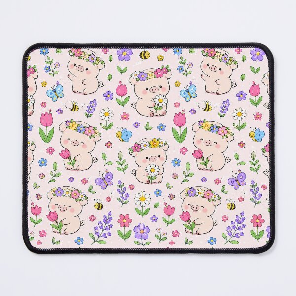 Item preview, Piggy Flower Crown Pattern designed and sold by Soft Berry Studio.