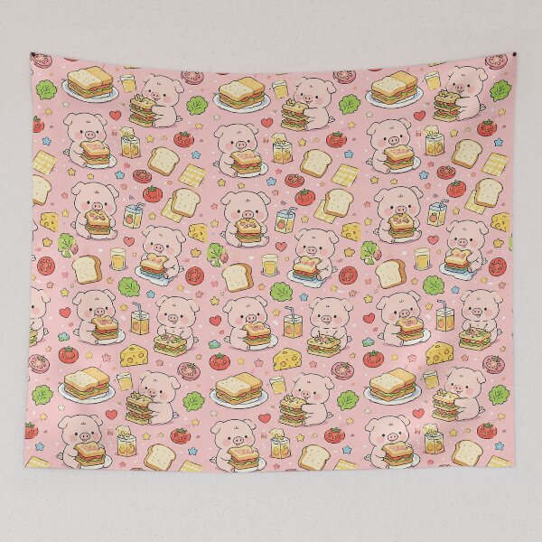 Item preview, Piggy Sandwich Lunch Pattern designed and sold by Soft Berry Studio.