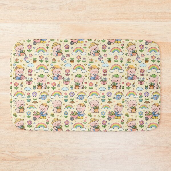 Item preview, Piggy Rainbow Gardening Pattern designed and sold by Soft Berry Studio.