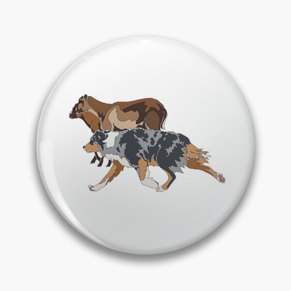 Item preview, Australian Shepherd herding livestock designed and sold by Bluek9sDesign.