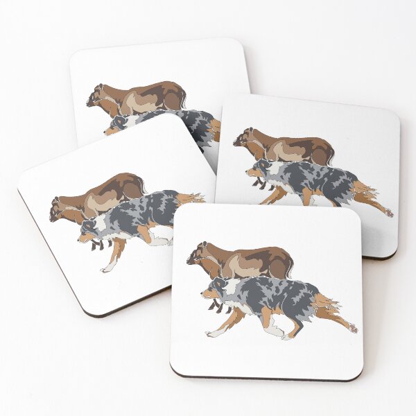 Item preview, Australian Shepherd herding livestock designed and sold by Bluek9sDesign.