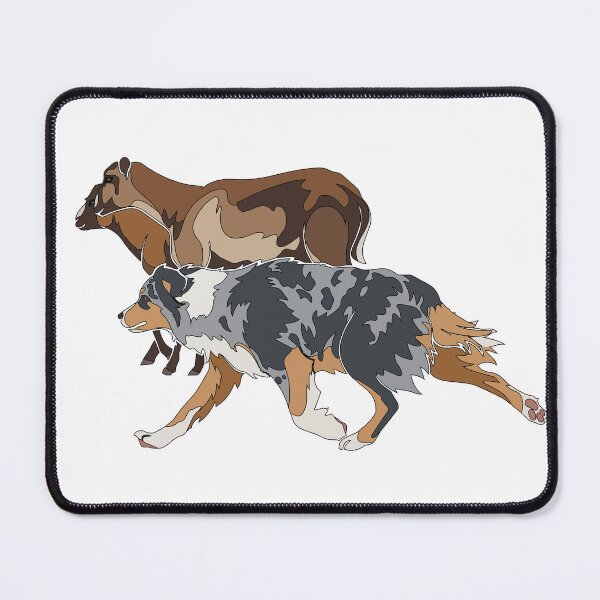 Item preview, Australian Shepherd herding livestock designed and sold by Bluek9sDesign.
