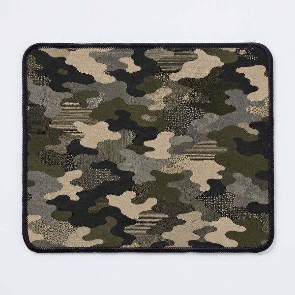 Item preview, Modern Military Camo – Olive Khaki & Charcoal Abstract Pattern designed and sold by HO•Designs.