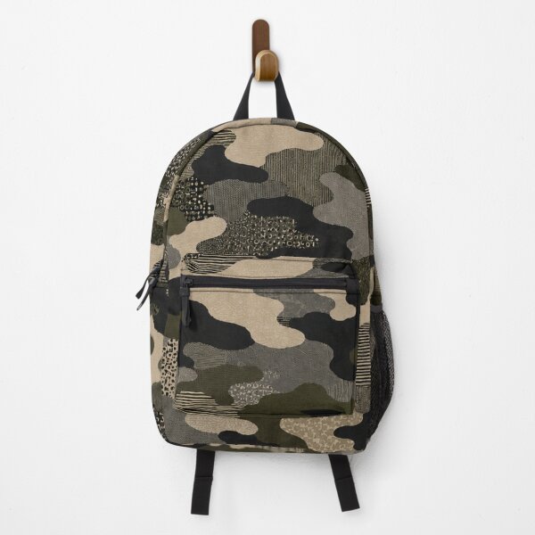 Item preview, Modern Military Camo – Olive Khaki & Charcoal Abstract Pattern designed and sold by HO•Designs.