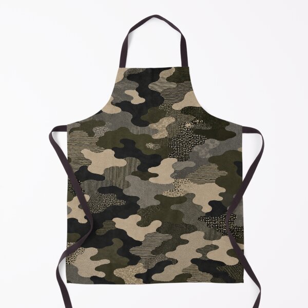 Item preview, Modern Military Camo – Olive Khaki & Charcoal Abstract Pattern designed and sold by HO•Designs.