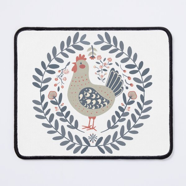Item preview, Scandinavian Folk Art, Floral Chicken designed and sold by xiao xuans.