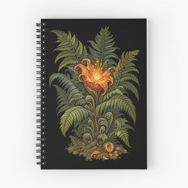Item preview, The Fern Flower of Kupala Night – Slavic Folklore Botanical Engraving designed and sold by Anyshca.