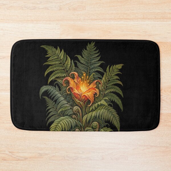 Item preview, The Fern Flower of Kupala Night – Slavic Folklore Botanical Engraving designed and sold by Anyshca.