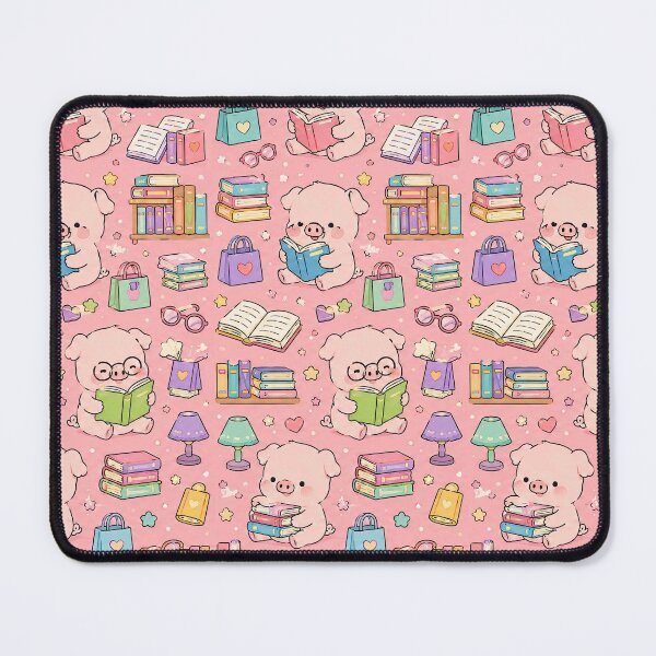 Item preview, Piggy Bookstore Pattern designed and sold by Soft Berry Studio.