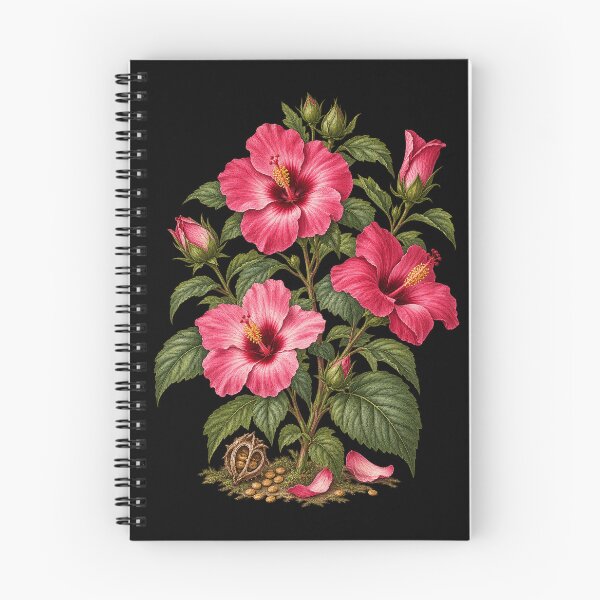 Item preview, Rose Mallow Botanical Study with Seed Pod and Fallen Petals designed and sold by Anyshca.