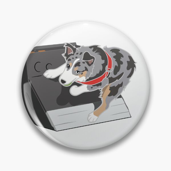 Item preview, Australian Shepherd Flyball Illustration designed and sold by Bluek9sDesign.