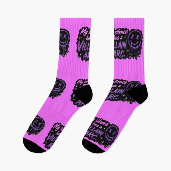 Item preview, My Silence Has A Villain Arc Purple Dripping Smiley Sticker designed and sold by Scro-Ciob-Shop.