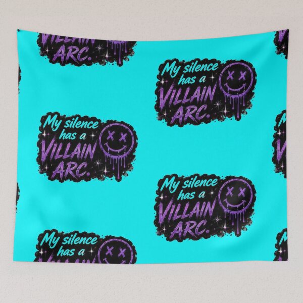 Item preview, My Silence Has A Villain Arc Purple Dripping Smiley Sticker designed and sold by Scro-Ciob-Shop.