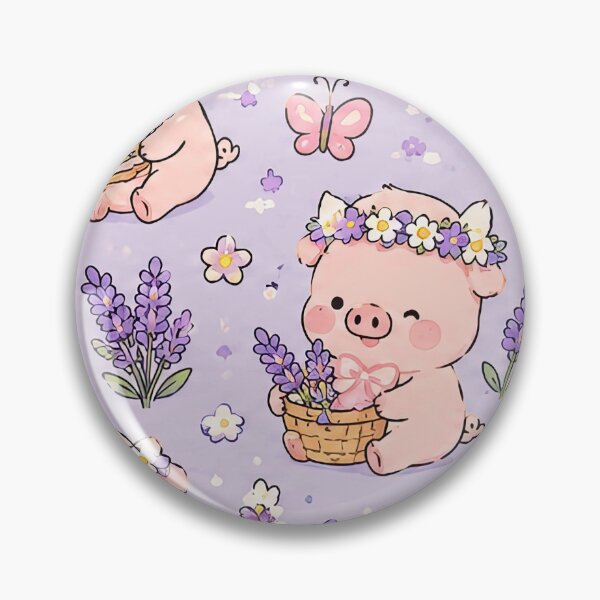 Artikelvorschau, Piggy Lavender Meadow Pattern entworfen und verkauft von Soft Berry Studio.