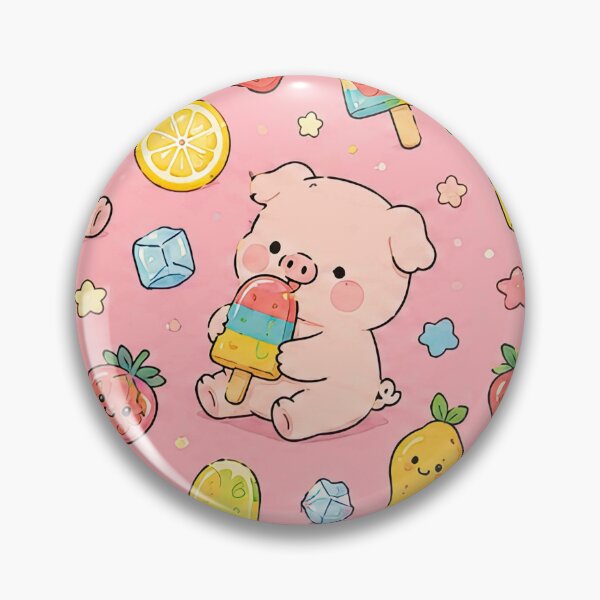 Item preview, Piggy Fruit Popsicle Pattern designed and sold by Soft Berry Studio.