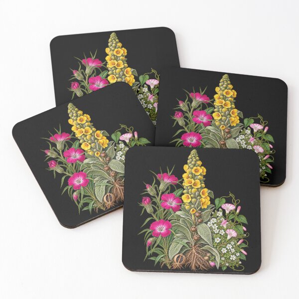 Item preview, Corncockle, Common Mullein and Field Bindweed Vintage Botanical Plate designed and sold by Anyshca.