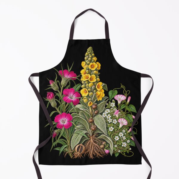 Item preview, Corncockle, Common Mullein and Field Bindweed Vintage Botanical Plate designed and sold by Anyshca.