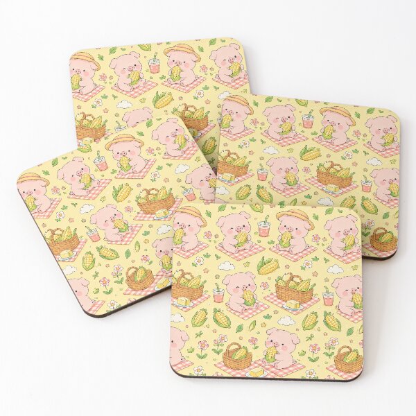 Item preview, Piggy Corn Picnic Pattern designed and sold by Soft Berry Studio.