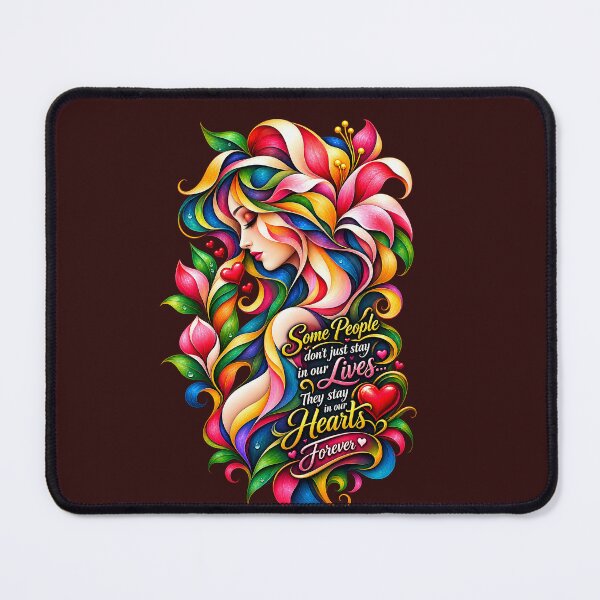Item preview, Some People Stay in Our Hearts Forever – Colorful Floral Woman Art designed and sold by ujjawal.