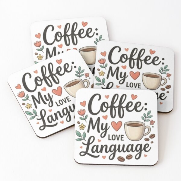 Item preview, Coffee Is My Love Language — Cute Coffee Lover Design designed and sold by Tipsy24.