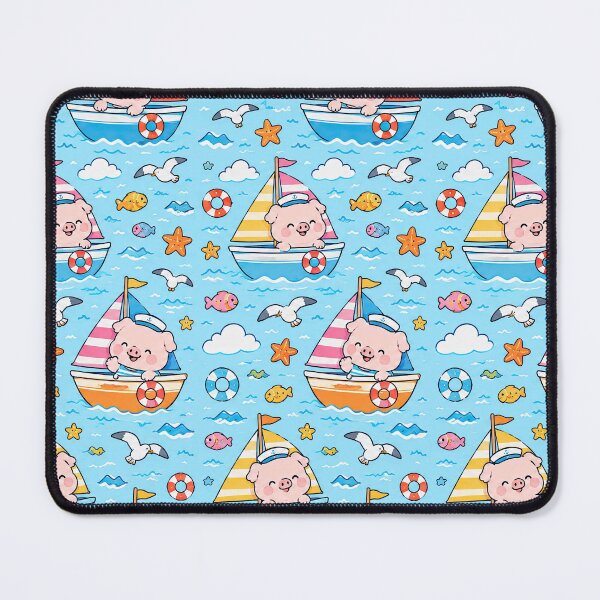 Item preview, Piggy Sailboat Adventure Pattern designed and sold by Soft Berry Studio.