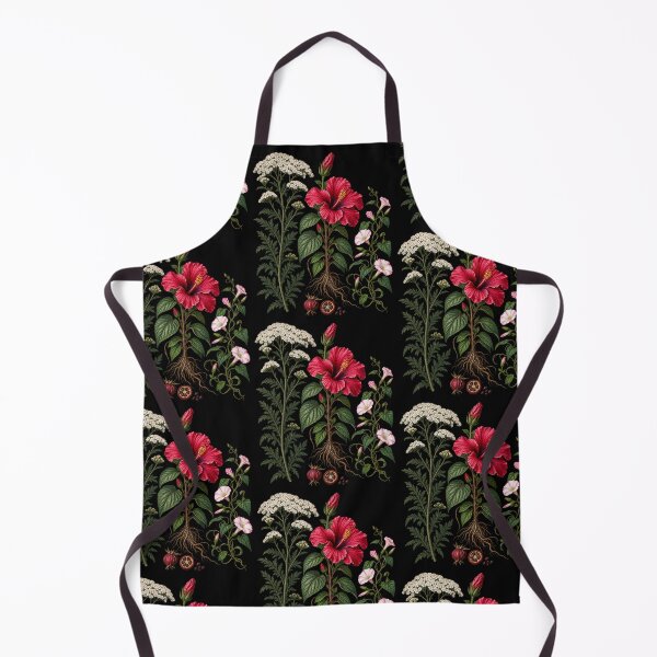 Item preview, Crimson Hibiscus, Common Yarrow and Field Bindweed Vintage Botanical Plate designed and sold by Anyshca.